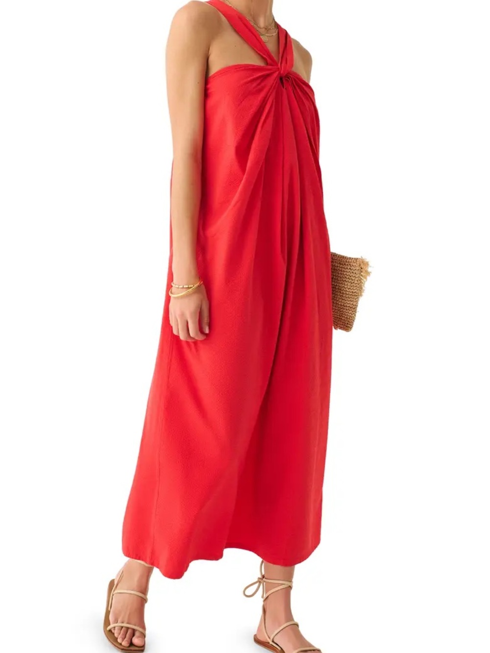 Faherty Red Bay Twist Dress